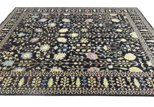 Black Floral Osh Chobi Oriental All Size