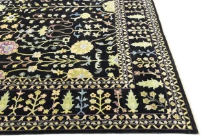 Black Floral Osh Chobi Oriental All Size