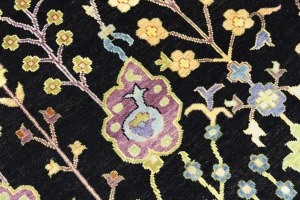 Black Floral Osh Chobi Oriental All Size