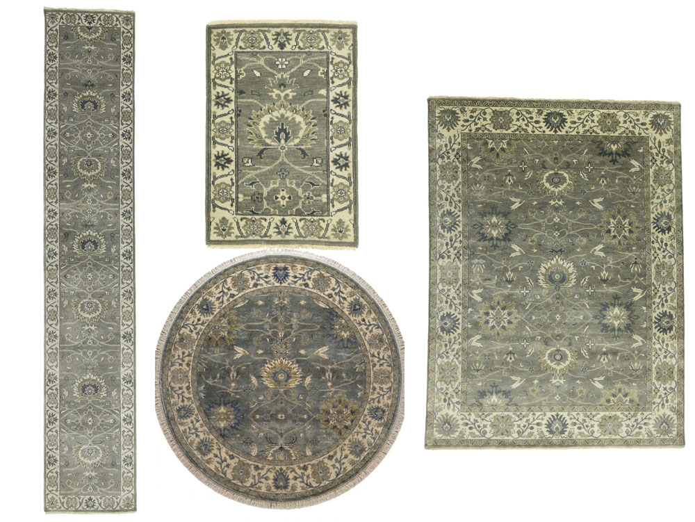 Taupe Floral Osh Chobi Peshawar Oriental All Size - Image 1