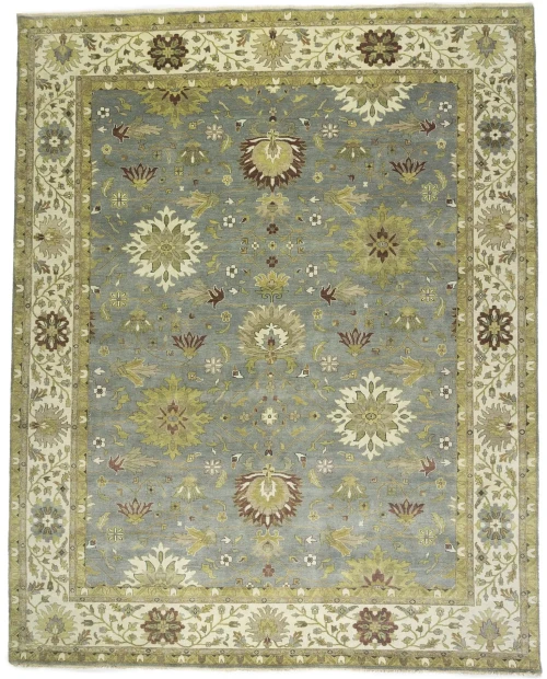 Light Blue Floral Osh Chobi 12x15 Oriental Area Rug