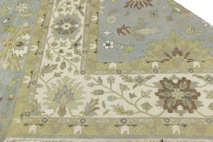 Light Blue Floral Osh Chobi 12x15 Oriental Area Rug