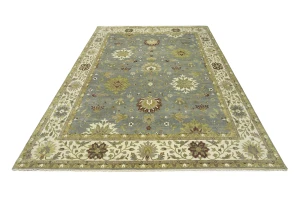 Light Blue Floral Osh Chobi 12x15 Oriental Area Rug