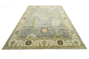Light Blue Floral Osh Chobi 12x15 Oriental Area Rug