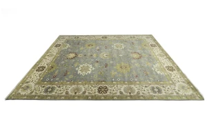 Light Blue Floral Osh Chobi 12x15 Oriental Area Rug