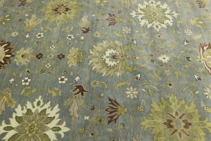 Light Blue Floral Osh Chobi 12x15 Oriental Area Rug