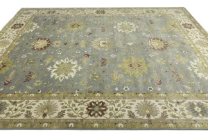 Light Blue Floral Osh Chobi 12x15 Oriental Area Rug