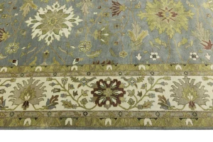 Light Blue Floral Osh Chobi 12x15 Oriental Area Rug