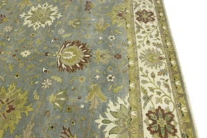 Light Blue Floral Osh Chobi 12x15 Oriental Area Rug