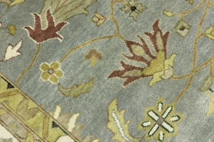 Light Blue Floral Osh Chobi 12x15 Oriental Area Rug