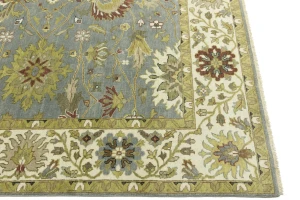 Blue-gray Floral Transitional 8X10 Osh Chobi Oriental Rug
