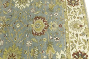 Blue-gray Floral Transitional 8X10 Osh Chobi Oriental Rug