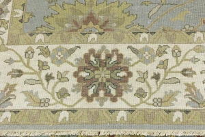 Blue-gray Floral Transitional 8X10 Osh Chobi Oriental Rug