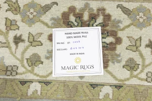 Blue-gray Floral Transitional 8X10 Osh Chobi Oriental Rug