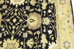 Black Transitional Floral 6X9 Oushak Chobi Oriental Rug