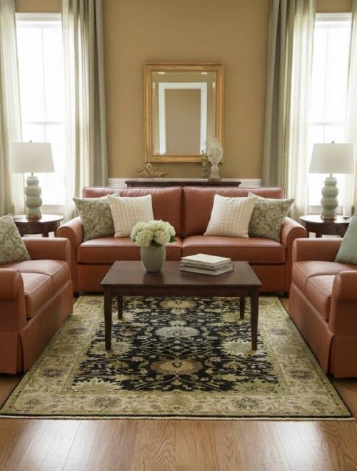 6'2 X 9'1 Hand Knotted Oushak Chobi Floral Oriental Wool Rug