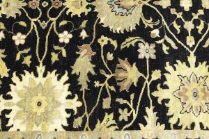 Black Transitional Floral 6X9 Oushak Chobi Oriental Rug
