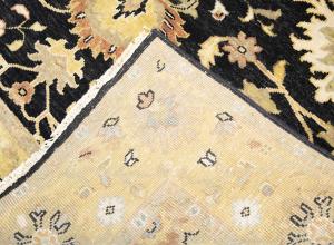 Black Traditional Floral 5x8 Oushak Chobi Oriental Rug