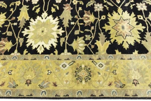 Black Traditional Floral 8X10 Oushak Chobi Oriental Rug