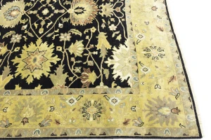 Black Traditional Floral 8X10 Oushak Chobi Oriental Rug
