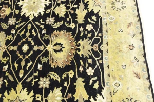 Black Traditional Floral 8X10 Oushak Chobi Oriental Rug