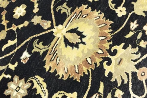 Black Traditional Floral 8X10 Oushak Chobi Oriental Rug