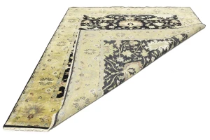 Black Traditional Floral 8X10 Oushak Chobi Oriental Rug