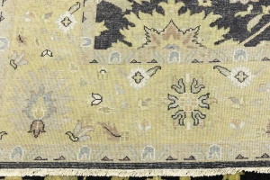 Black Traditional Floral 8X10 Oushak Chobi Oriental Rug