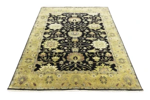 Black Traditional Floral 8X10 Oushak Chobi Oriental Rug