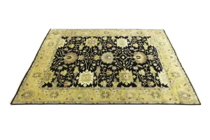 Black Traditional Floral 8X10 Oushak Chobi Oriental Rug
