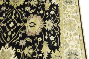Black Traditional Floral 8X10 Oushak Chobi Oriental Rug