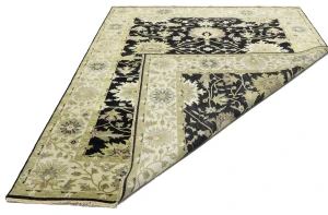 Black Traditional Floral 8X10 Oushak Chobi Oriental Rug