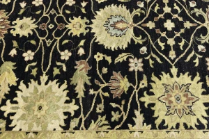 Black Transitional Floral 6X9 Oushak Chobi Oriental Rug
