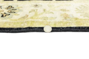 Black Traditional Floral 5x8 Oushak Chobi Oriental Rug