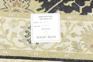 Black Traditional Floral 5x8 Oushak Chobi Oriental Rug