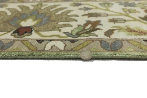 Green Floral Traditional 9x12 Oushak Chobi Oriental Rug