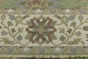 Green Floral Traditional 9x12 Oushak Chobi Oriental Rug