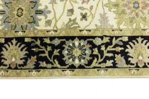 Cream Floral Transitional 6X9 Oushak Chobi Oriental Rug
