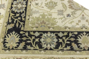 Cream Floral Transitional 6X9 Oushak Chobi Oriental Rug