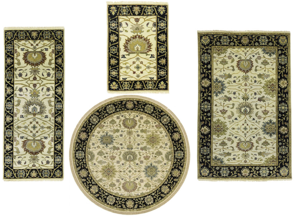 Cream Floral Traditional Oushak Chobi Oriental All size
