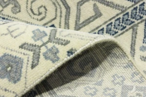 Cream Geometric Transitional 12x15 Chobi Oriental Rug
