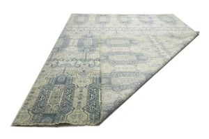 Cream Geometric Transitional 12x15 Chobi Oriental Rug
