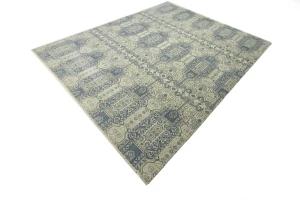 Cream Geometric Transitional 12x15 Chobi Oriental Rug