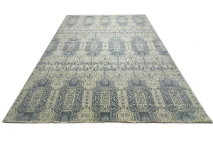 Cream Geometric Transitional 12x15 Chobi Oriental Rug