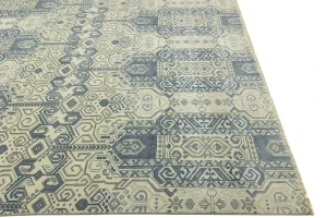 Cream Geometric Transitional 12x15 Chobi Oriental Rug