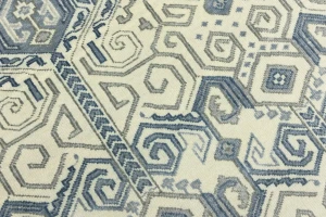 Cream Geometric Transitional 12x15 Chobi Oriental Rug