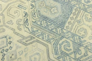 Sage Geometric Transitional 8x10 Chobi Oriental Rug