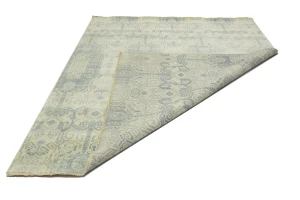 Sage Geometric Transitional 8x10 Chobi Oriental Rug