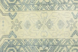 Sage Geometric Transitional 8x10 Chobi Oriental Rug