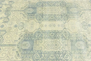 Sage Geometric Transitional 8x10 Chobi Oriental Rug